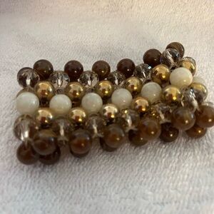 Elegant Brown and Gold Beaded Bracelet
